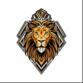 Aslan Sticker 10x10 cmRenkli Sticker thumbnail 1