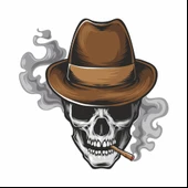 Kovboy Kurukafa Sticker 10x10 cmRenkli Sticker thumbnail 1