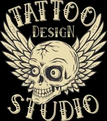 Tatto Studio Sticker 10x10 cmRenkli Sticker - 1