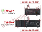 Monster Abra A5 V19.4.4 uyumlu Notebook Bataryası, Laptop Pili (3Cell) - 2