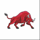 Kızgın Boğa 1 Sticker 10x10 cmRenkli Sticker thumbnail 1