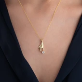 Vaoov 925 Ayar Gümüş El Figürü ve Tektaş Kolye thumbnail 2