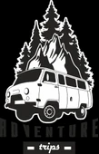 Dağ ve Karavan 2 Sticker 10x10 cmRenkli Sticker - 1