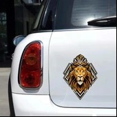 Aslan Sticker 10x10 cmRenkli Sticker thumbnail 2