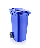 Omnipazar SY-6506 Eko Tekerlekli Kapaklı Plastik Çöp Konteyneri 120 lt - 1