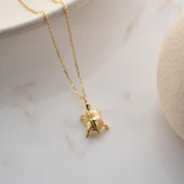 Vaoov 925 Ayar Gümüş Dokulu Kaplumbağa Kolye thumbnail 1