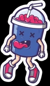 Milkshake Sticker 10x10 cmRenkli Sticker - 1