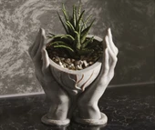 3D BASKI KALP ELLER DEKORATİF VAZO - 1
