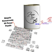 Kişiye Özel İsim Yazılı 99 Parça Puzzle Konservesi B Serisi - 1