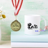 Kişiye Özel İsim Yazılı Madalya ve Kupa Bardak Hediye Seti B Serisi thumbnail 1