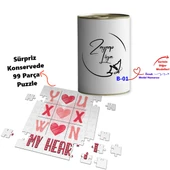 Kişiye Özel İsimli 99 Parça Romantik Puzzle Konservesi B Serisi - 1