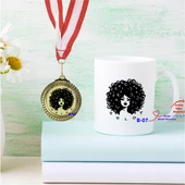 Kişiye Özel İsim Yazılı Madalya ve Kupa Bardak Hediye Seti, İsim Tasarımları B Serisi - 1