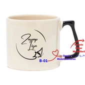 Kişiye Özel İsim Yazılı Siyah Lüks Kupa, Lüks Kupa B Serisi - 1