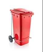 Omnipazar SY-6507 Pedallı Tekerlekli Kapaklı Plastik Çöp Konteyneri 120 lt - 8
