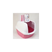 Imac Maddy Junior Üstü Açılır Kapalı Kedi Tuvaleti Pembe 57X43X41 cm - 1