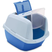 Imac Maddy Junior Üstü Açılabilen Kapalı Kedi Tuvaleti Mavi - 1