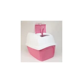 Imac Maddy Junior Üstü Açılır Kapalı Kedi Tuvaleti Pembe 57X43X41 cm - 3