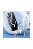 Apple iPhone 13 Pro Max Kılıf Wireless Magnetik Benks Crystal Series With Magnetic Clear Kapak thumbnail 3