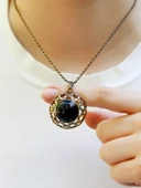 Doğal Taş Oniks Doğal Taşlı Kadın Antik Yuvarlak Doğal Taşlı Kolye euk37o thumbnail 1