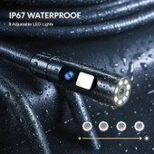 10 Metre 4.3 Inç Çift Kamera Ekranlı Yılan Kamera (Ayarlanabilir Parlak 8 Led) - 3