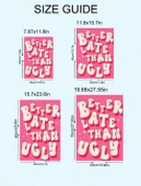 Pembe Duvar Tuval Poster - 4