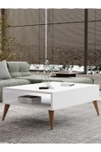Orta Sehpa Masa Salon Sehpası Lüx Model 90x50x33 beyaz - 1