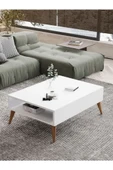Orta Sehpa Masa Salon Sehpası Lüx Model 90x50x33 beyaz - 3