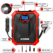 KOBB KB200 12Volt 150 PSI Ayarlanabilir Dijital Basınç Göstergeli Hava Lastik Şişirme Pompası - 7