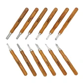 Rox Wood Mini Ahşap Oyma Bıçak Seti 12 Parça Pvc Çantalı - 3