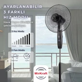 MirKraft FS-K40BR 16'' DC Motor 5 Kanatlı Uzaktan Kumandalı Ayaklı Vantilatör - 3