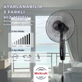 MirKraft FS-M40BR 16'' DC Motor 5 Kanatlı Ayaklı Vantilatör - 3