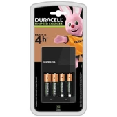 Duracell CEF14 Yüksek Hızlı Pil Şarj Cihazı, 4 saat (1 adet) + Şarj Edilebilir AA ve AAA Pil (2'şer adet) - 1