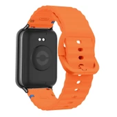 Xiaomi Mi Band 8 Pro Uyumlu Silikon Spor Dalgalı Bileklik - Turuncu - 1