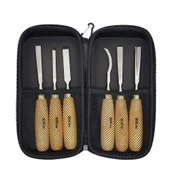 ROX Wood Ahşap Oyma Iskarpela Seti 6 Parça Neopren Çantalı thumbnail 4