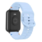 Xiaomi Mi Band 8 Pro Uyumlu Silikon Spor Dalgalı Bileklik - Mavi - 1