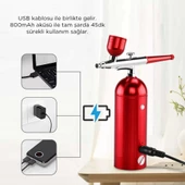 Rox 0068 Entegre Kompresörlü Akülü Airbrush Mini Boya Tabancası - 4