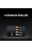 Duracell CEF14 Yüksek Hızlı Pil Şarj Cihazı, 4 saat (1 adet) + Şarj Edilebilir AA ve AAA Pil (2'şer adet) - 5