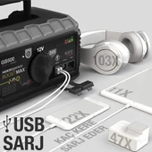 NOCO Genius GB500 12V/24V 6250Amp Ultrasafe Lityum Akü Takviye + Powerbank + Led Lamba thumbnail 5