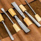 Rox Wood 0126 Deri Çantalı Premium Iskarpela Seti 6 Parça thumbnail 9