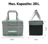 Coolist CL26LG 26 Litre Katlanabilir Termos Bez Çanta / Buzluk thumbnail 8