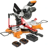 WORX WX845.9CB 20Volt/2.0Ah Li-ion Çift Akülü Şarjlı 216MM Profesyonel Kızaklı Gönye Kesme - 6