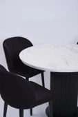 Bohem Göksu Yuvarlak Lak Panel Mutfak Masa Takımı 100cm - 3