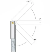 Hultafors QUATTRO25 Ayarlı Üç Açılı Çelik Gönye 250 mm 253103 - 12