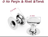 Perçin Rivet 0 no 6mm 150 Takım (Leathercraft, Deri Hobi) - 4