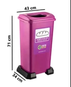 Omnipazar SY-4398 Sıfır Atık Ekmek Geri Dönüşüm Çöp Kutusu 70 lt Mor - 2