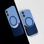 iPhone 16 Kablosuz Şarj Destekli Kılıf Mıknatıslı Duble Kapak thumbnail 5