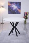 Göksu Yuvarlak Lak Panel Mutfak Masası 100cm - 3