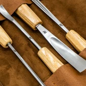 Rox Wood 0127 Deri Çantalı Premium Iskarpela Seti 4 Parça thumbnail 5