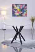 Göksu Yuvarlak Lak Panel Mutfak Masası 100cm - 9