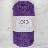 Loren Polyester Soft Macrame Koyu Mor El Örgü İpi - LM025 - 34434 - 1